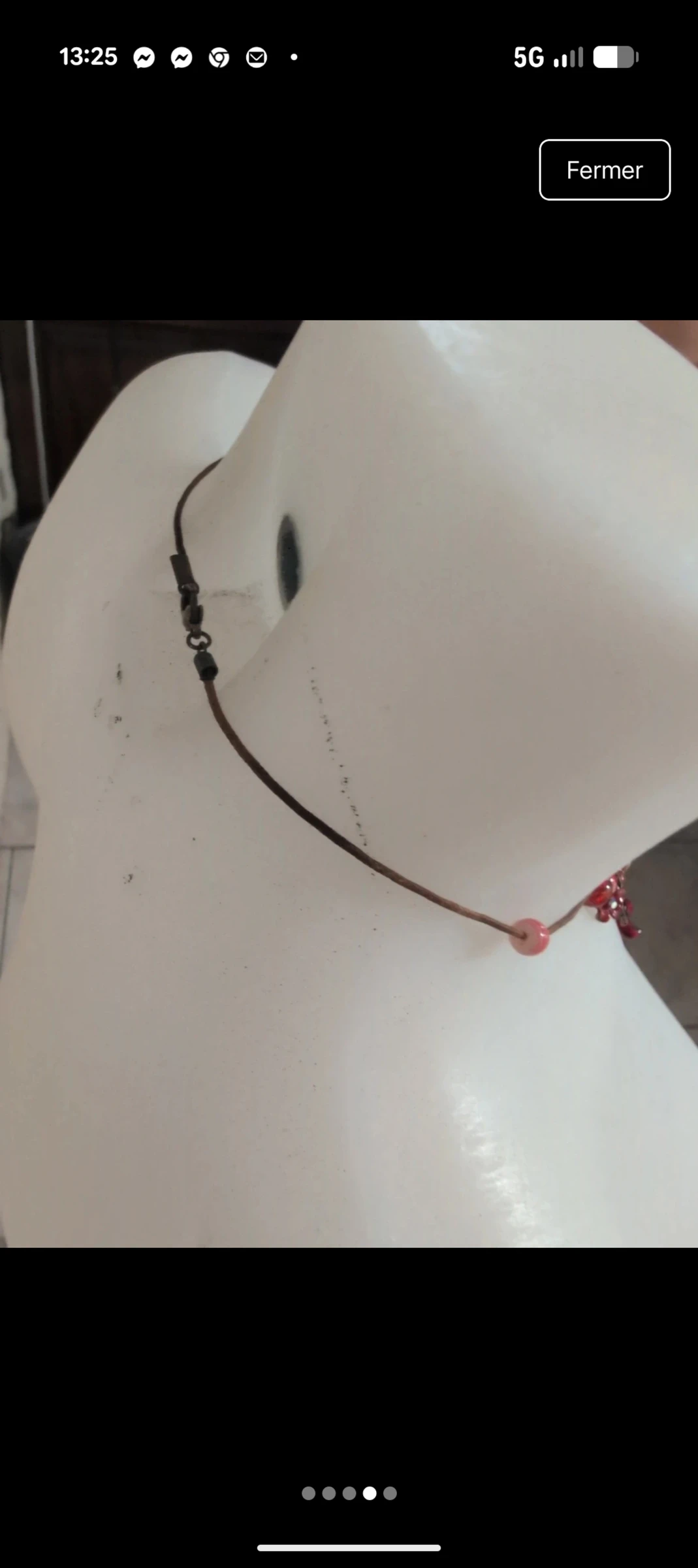 Conjunto collar+ pulsera+ pinzas de orejas con strass rojos – photo 5